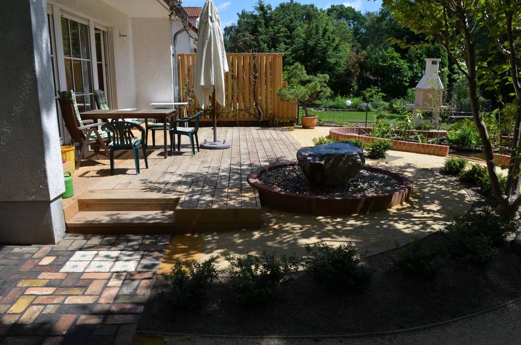 Gartenterrasse mit quellstein nie gesehene gärten® garten im