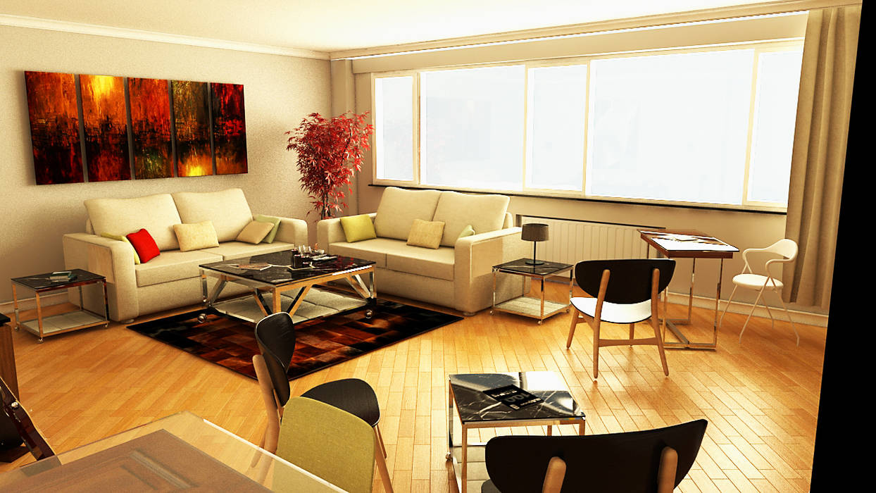 Nişantaşı Evi, İndeko İç Mimari ve Tasarım İndeko İç Mimari ve Tasarım Modern Living Room