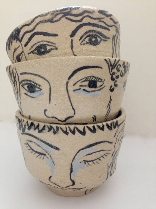 Welcome face cup Ceramic Language. Adriana Sambrano Ausgefallene Häuser Keramik Haushaltswaren