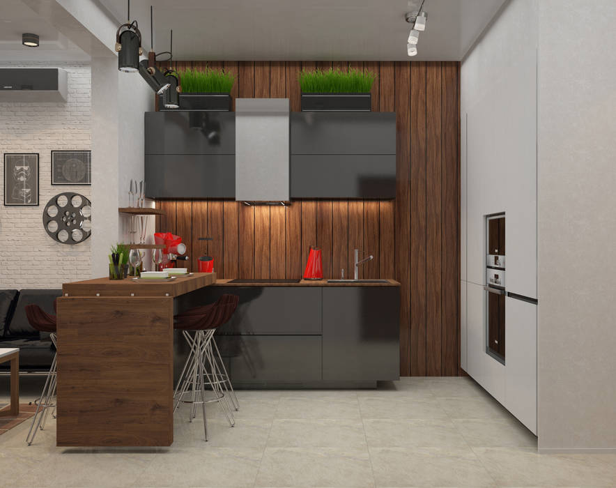интерьер кухни DONJON Кухня в стиле минимализм Дерево Эффект древесины дизайн кухни