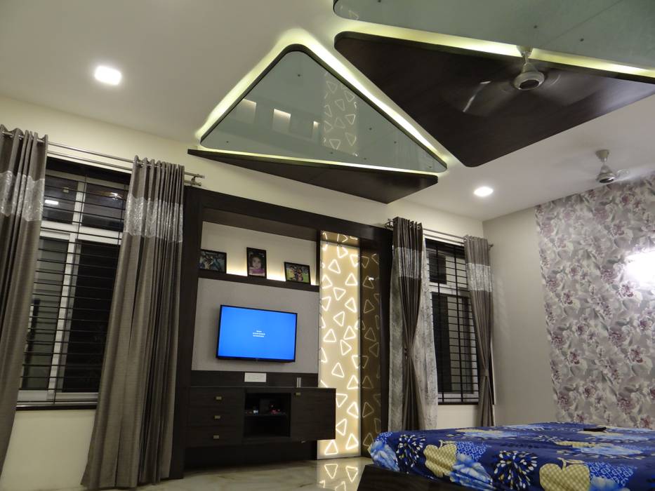 First floor master bedroom tv unit homify Modern style bedroom