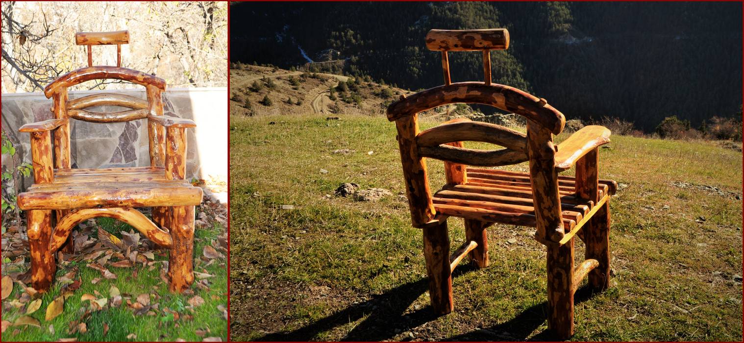 Ahşap Koltuk(wood chairs) Coşkun Ahşap Dekorasyon Rustik Bahçe Ahşap Ahşap rengi Mobilyalar