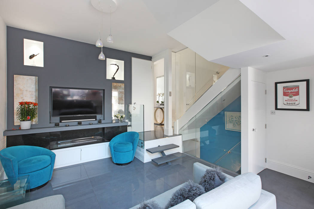 Battersea Town House, PAD ARCHITECTS PAD ARCHITECTS Modern media room