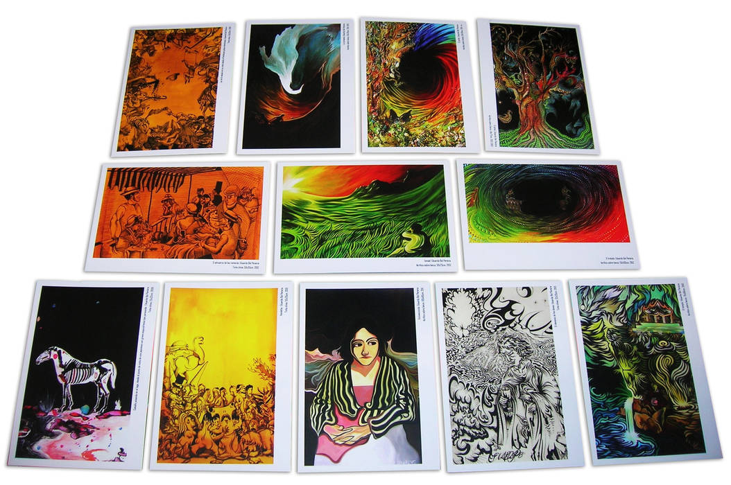 serie de postales para exposición del artista plástico Eduardo Bol Pereira. Katherine Aguilar Otros espacios Papel Piezas de arte