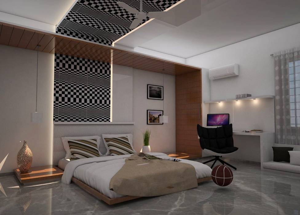 residential project - Bangalore Studio Polygon Classic style bedroom Beds & headboards