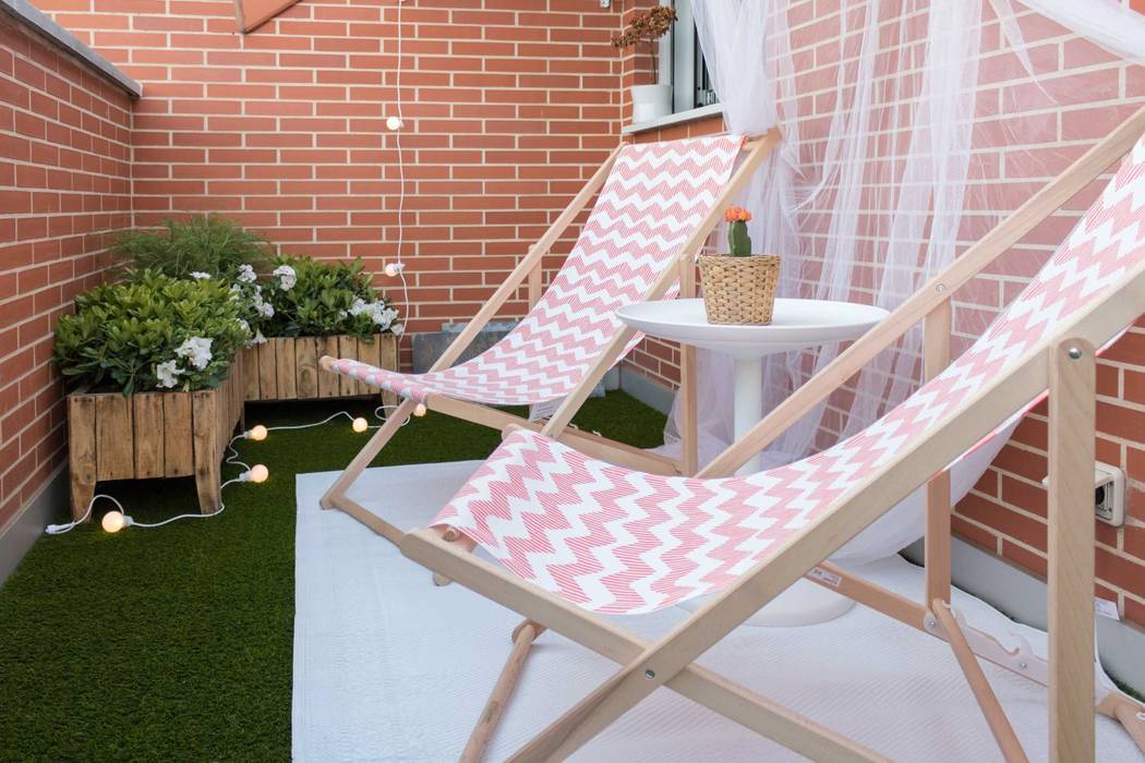 DECORACION TERRAZA, Become a Home Become a Home Scandinavian style balcony, porch & terrace