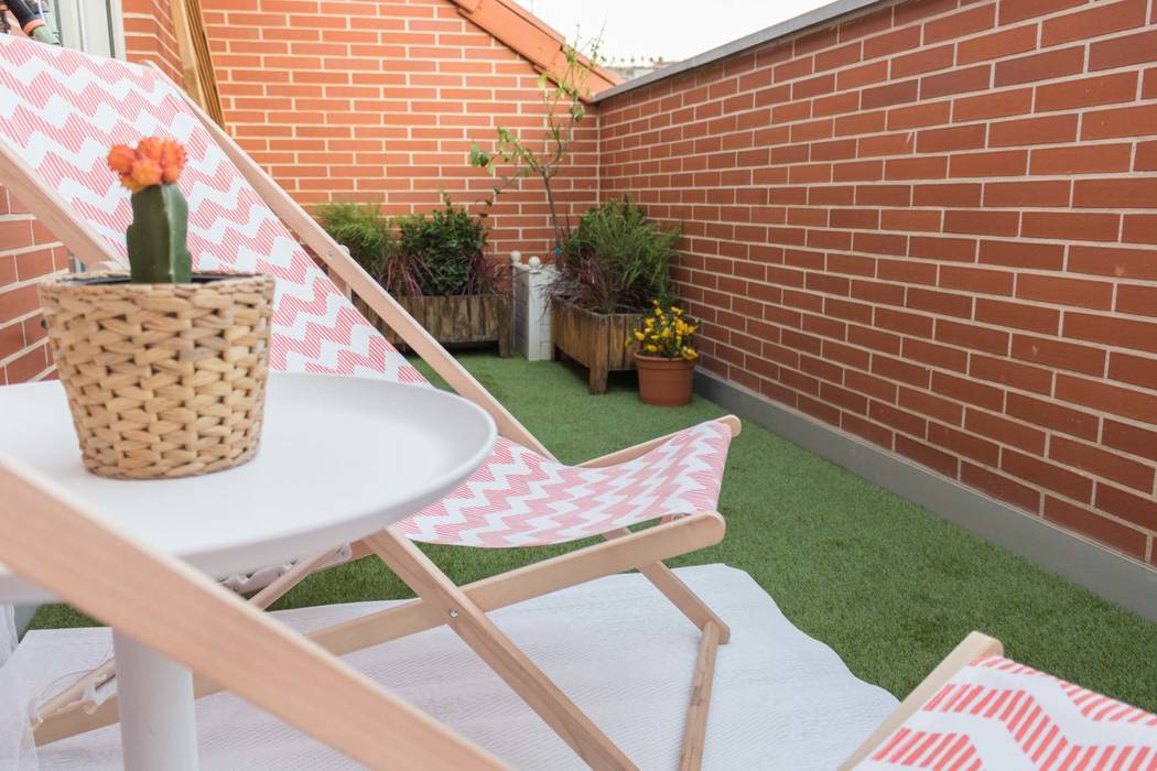 DECORACION TERRAZA, Become a Home Become a Home Scandinavian style balcony, porch & terrace