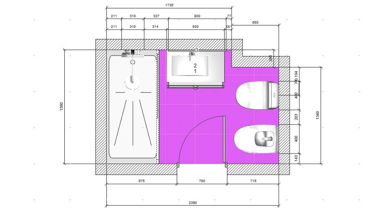 Plano de planta baño de cocinas y baños a. roselló | homify