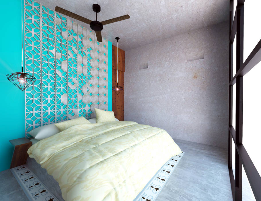 homify Rustic style bedroom Concrete