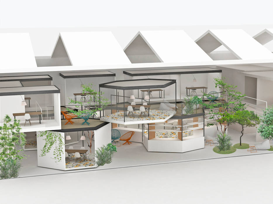 COVIVE , VIVERO DE EMPRESAS Studio Transparente Espacios comerciales Bambú Verde Edificios de oficinas