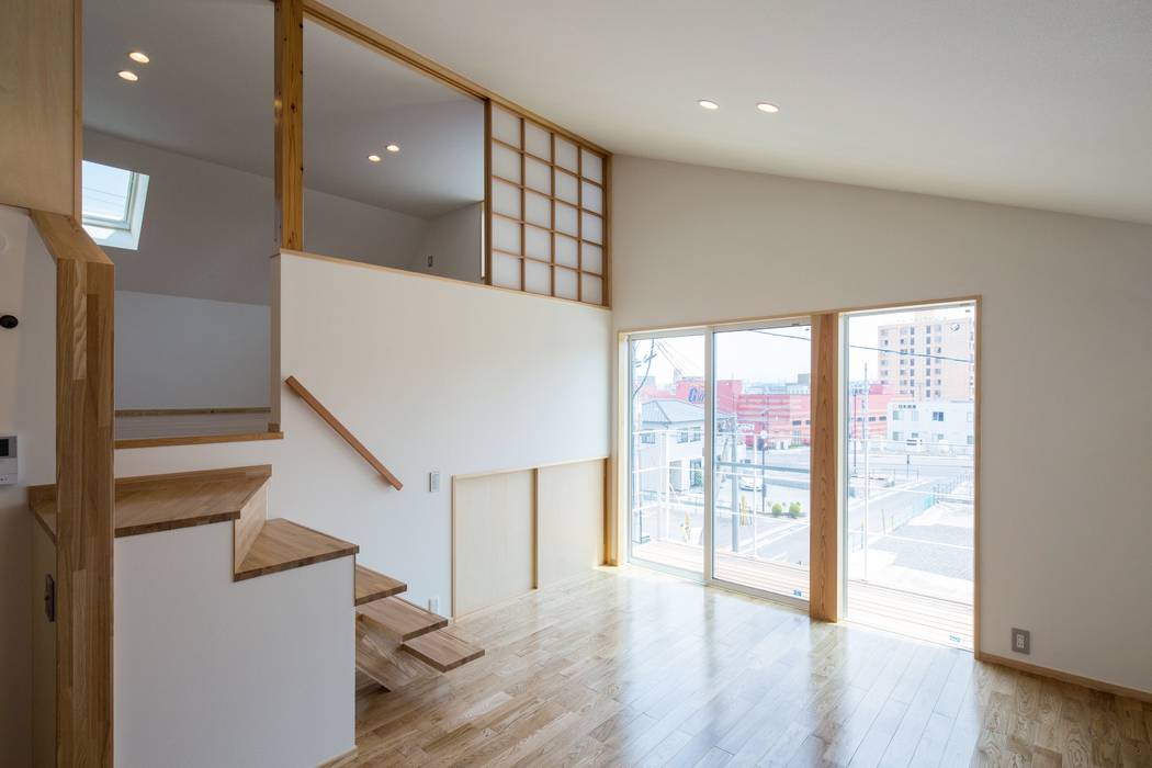 ゆふのいえ, 清建築設計室/SEI ARCHITECT 清建築設計室/SEI ARCHITECT Modern living room