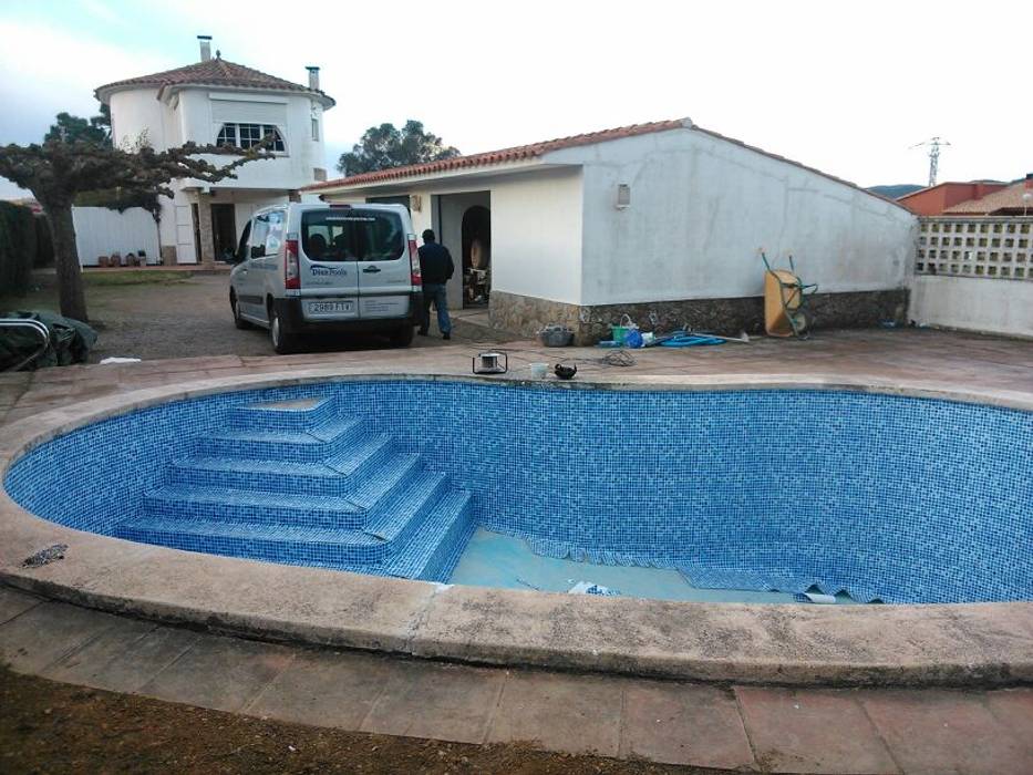 Renovación de piscina con sistema de lámina armada de PVC, Diaz Pools Diaz Pools