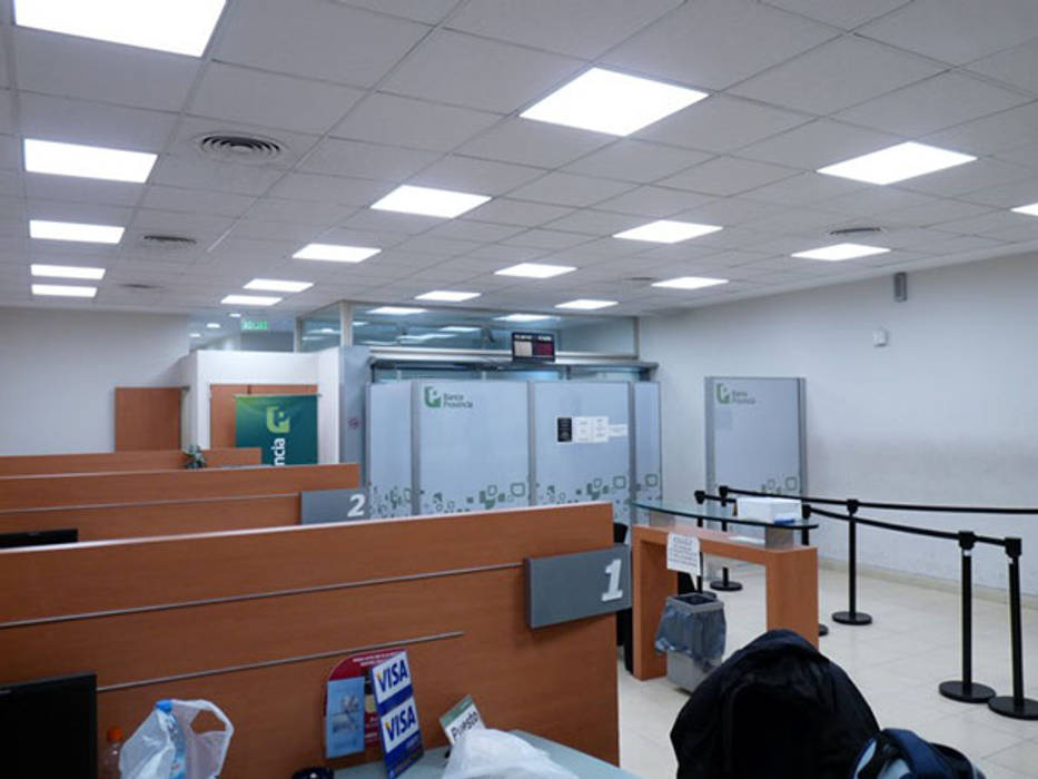 Iluminación LED, Banco Provinciao Interior y Marquesina, todo con LEDs, Iluminación LED Iluminación LED Espacios comerciales Oficinas y locales comerciales