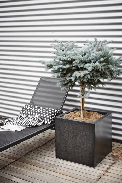 Capi Lux - Planter square Black Capi Europe Patios Accessories & decoration