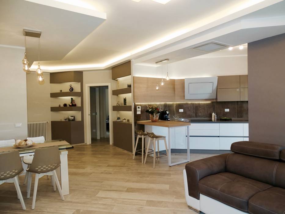 casa moderna a Roma, NicArch NicArch Modern style kitchen