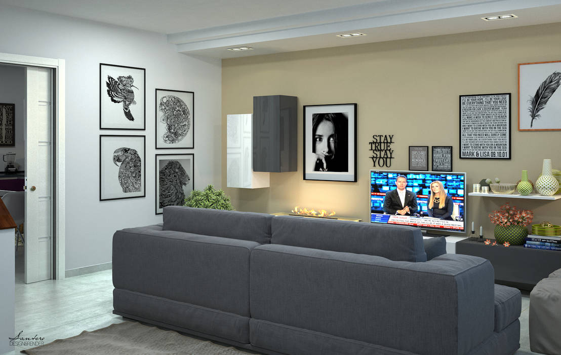 Interior design e progettazione spazi cucina e zona soggiorno, capo ... Zona soggiorno