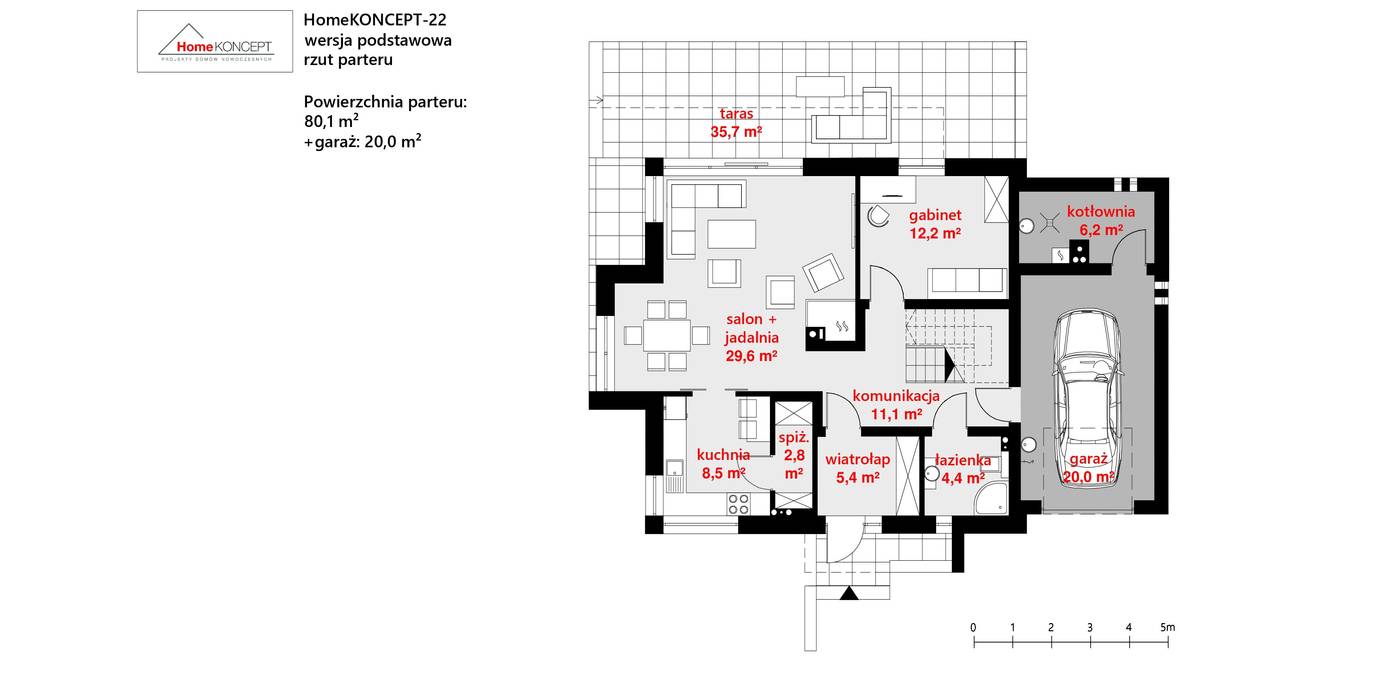 Projekt domu HomeKONCEPT 22 homify HomeKONCEPT, Projekty Domów Nowoczesnych