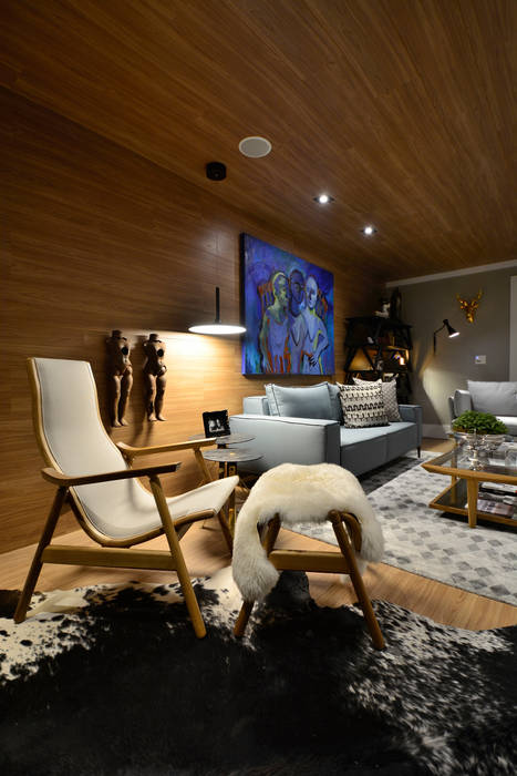 Winter Room, Johnny Thomsen Arquitetura e Design Johnny Thomsen Arquitetura e Design Scandinavian style living room Wood Wood effect