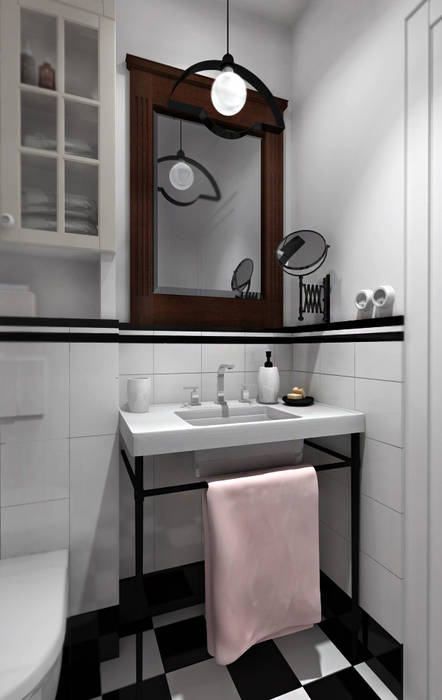 Kawalerka 18 m2, ZAZA studio ZAZA studio Scandinavian style bathroom