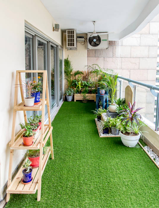 After! A green corner and a fountain. Studio Earthbox