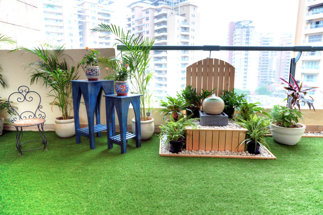 Long Balcony makeover, Studio Earthbox Studio Earthbox ระเบียง, นอกชาน ของแต่งบ้านและอุปกรณ์จิปาถะ