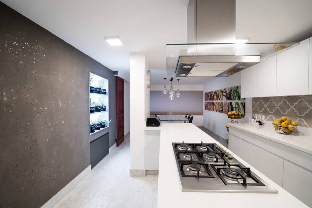 COCINA EN CDMX II, HO arquitectura de interiores HO arquitectura de interiores Кухня