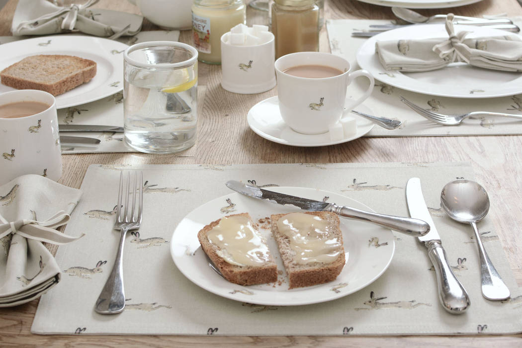 Sophie Allport Hare Tableware Sophie Allport Country style kitchen Porcelain hare,animal,china,porcelin,table,dining,tableware,tabletop,crockery,country,home,kitchen,entertaining,easter,bunny,rabbit,cream,neutral,beige,Cutlery, crockery & glassware