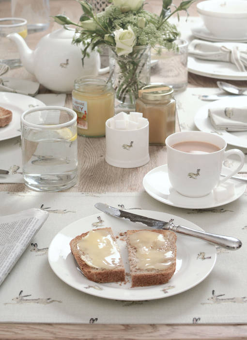 Sophie Allport Hare Tableware Sophie Allport Ruang Makan Gaya Country Porselen Crockery & glassware