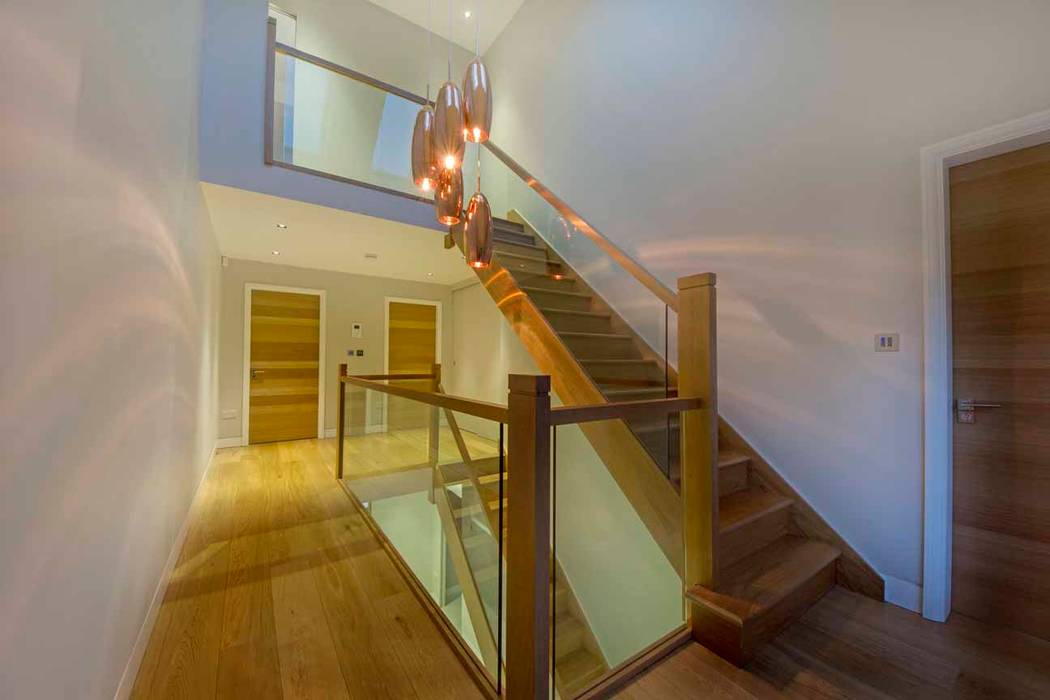 Hadley Wood - North London, New Images Architects New Images Architects Modern corridor, hallway & stairs