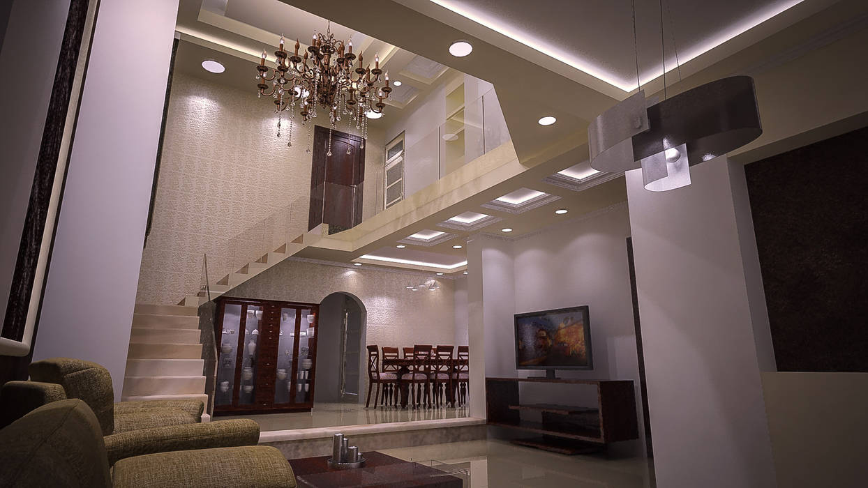 التجمع الخامس, Reda Essam Reda Essam Modern corridor, hallway & stairs