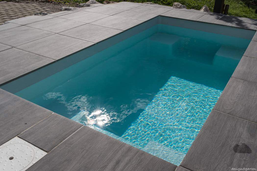 Klein, aber oho: Meersalzwasser-Tauchbecken für den Garten, design@garten GmbH & Co. KG design@garten GmbH & Co. KG Сад Плавати купання & ставки