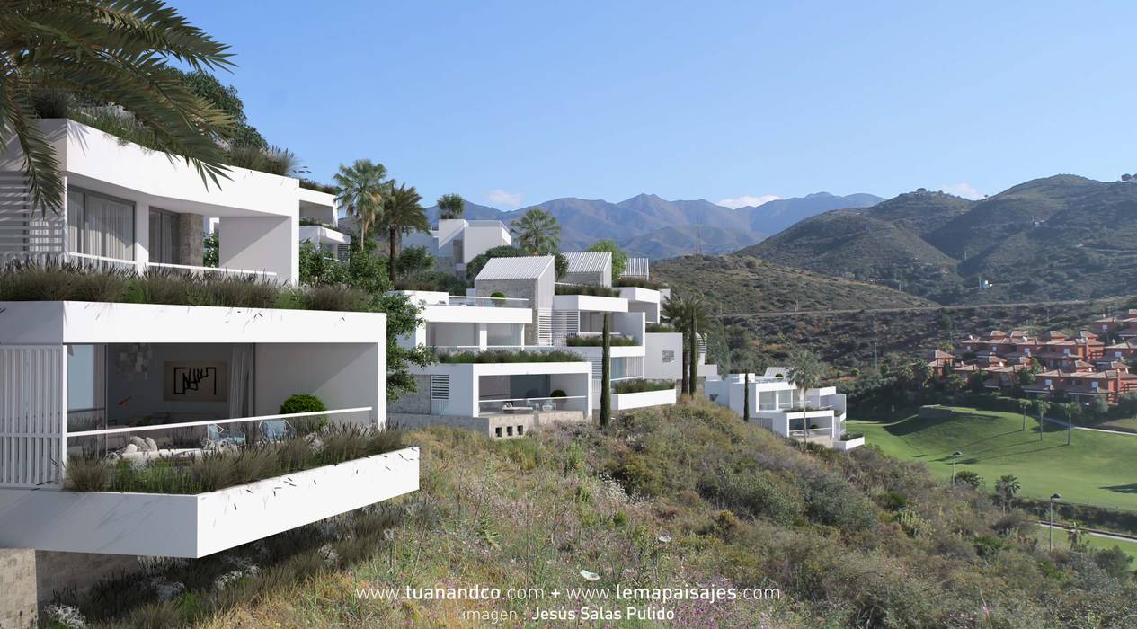 CONJUNTO DE 120 VIVIENDAS EN MARBELLA, LEMApaisajes LEMApaisajes Mediterranean style house