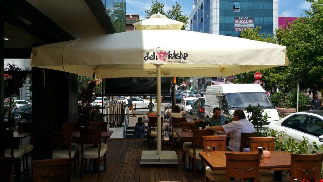 Cafe Şemsiyesi, Akaydın şemsiye Akaydın şemsiye Mediterranean style garden Aluminium/Zinc