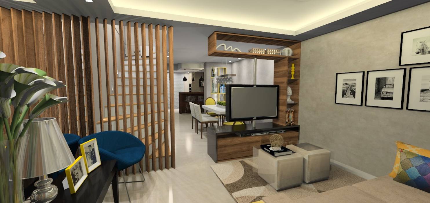 Moderne woonkamer door danielle barbosa decor|design | homify Moderne woonkamer door danielle barbosa decor|design | homify