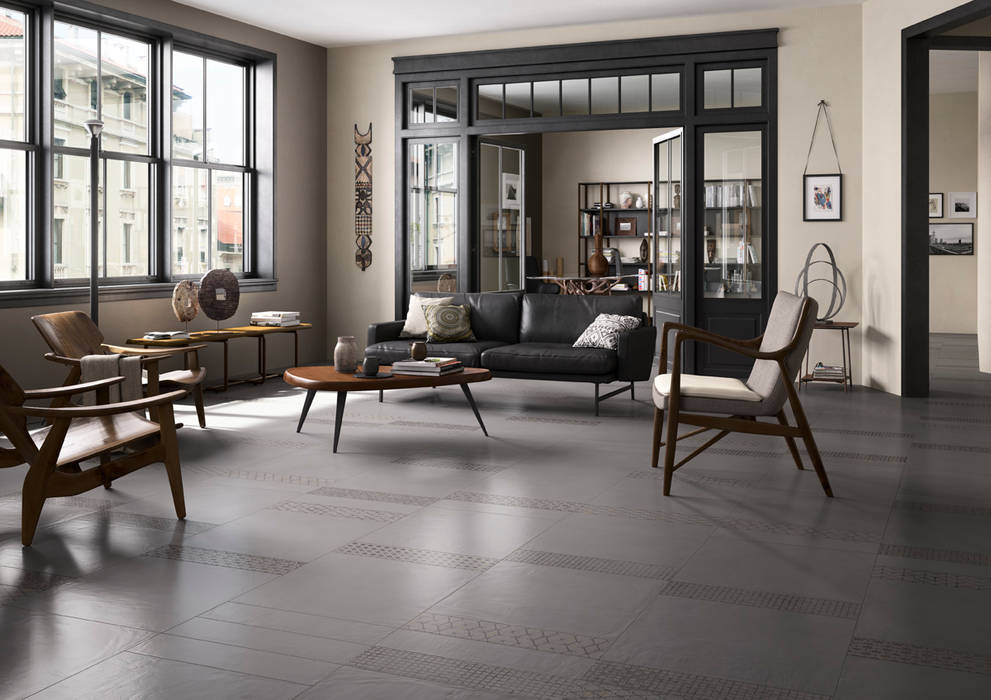 Stijlvolle ideeën met tegels voor de gehele woning , Sani-bouw Sani-bouw Living room Tiles