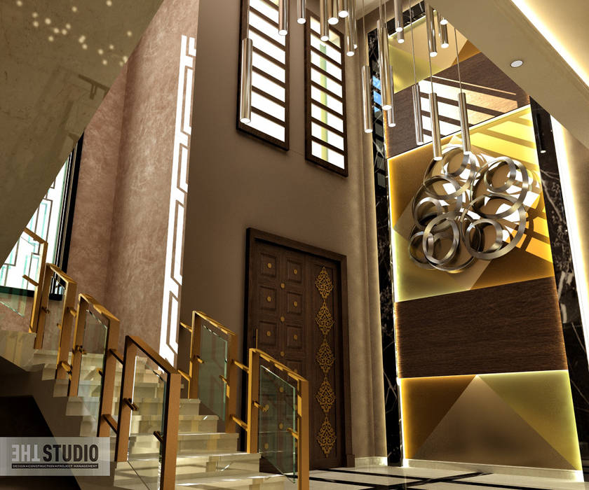 Lake View-Cairo homify Modern Corridor, Hallway and Staircase interior,design,entrance,hallway,newclassic