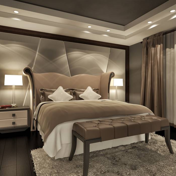 Al Rehab hills villa-Cairo homify Modern Bedroom design,contemporary,bedroom,wood