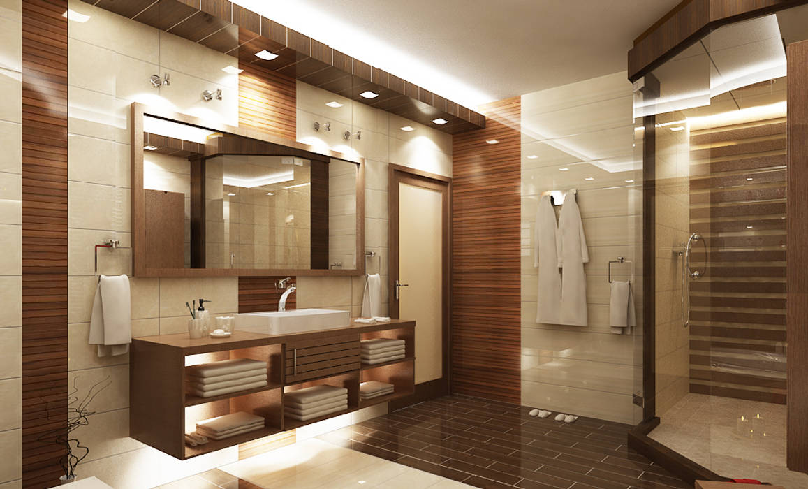 تصاميم داخلية فيلا سكنية (1), rashaatalla rashaatalla حمام Sinks
