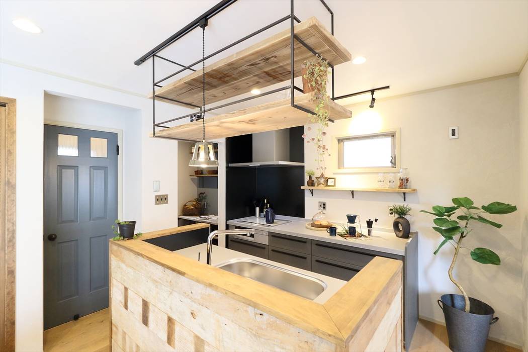 ブルックリンカフェスタイルなお家, いえラボ いえラボ Scandinavian style kitchen