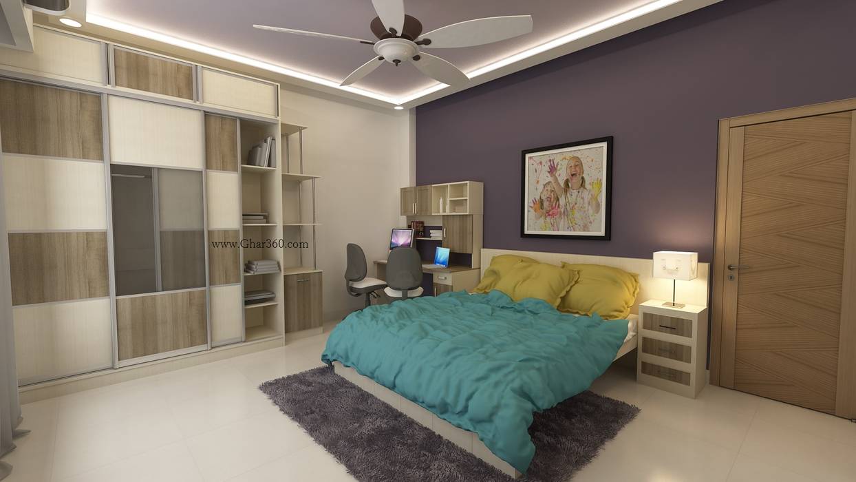 4 Bedroom Apartment Interior Design Bangalore, Ghar360 Ghar360