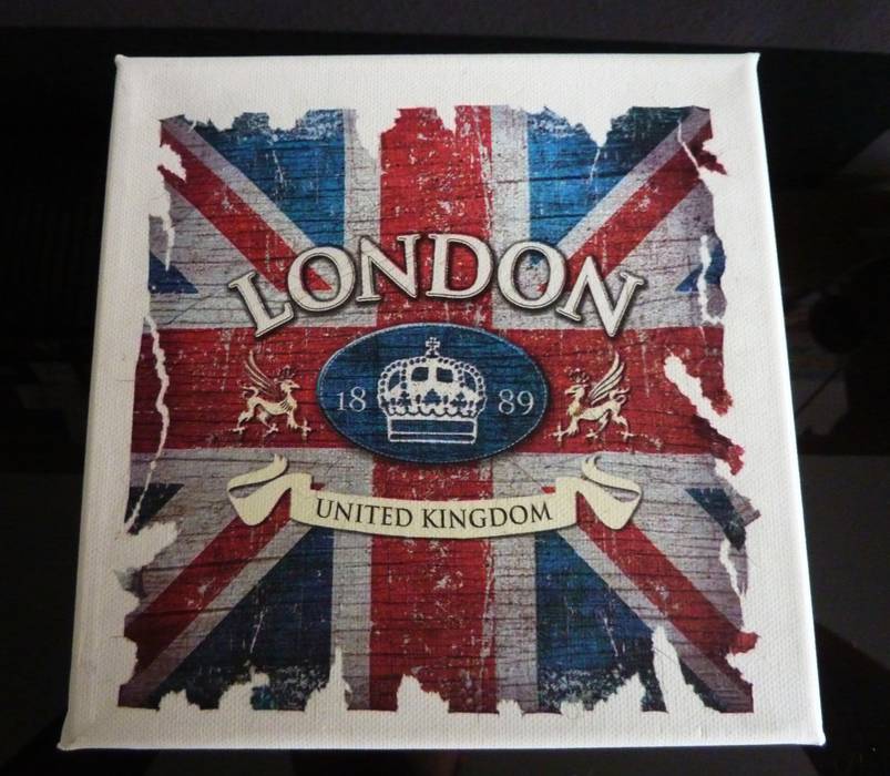 Union Jack London 1889 Collage Canvas Wandbild Bild Wohndekor ©, Stil Ikonen & Ladies Lounge Stil Ikonen & Ladies Lounge