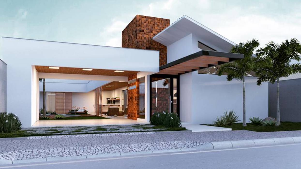 Residência FS, Coromandel - Projeto THEROOM ARQUITETURA, THEROOM ARQUITETURA E DESIGN THEROOM ARQUITETURA E DESIGN Modern Houses