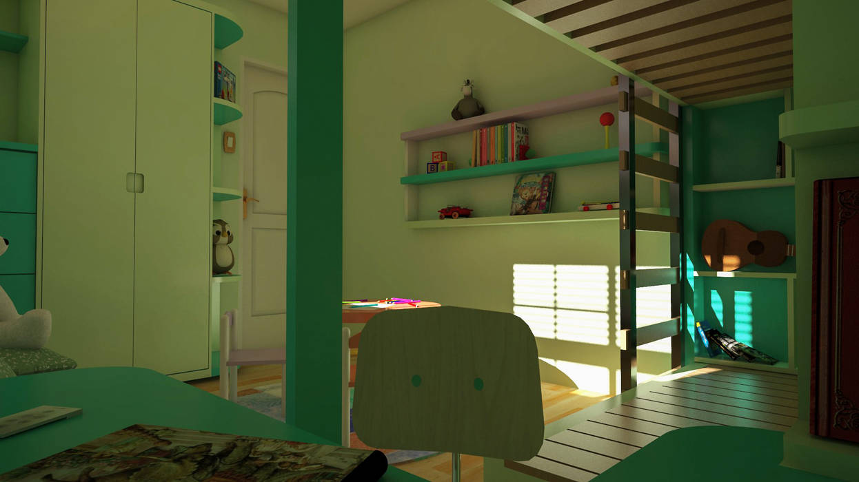 La casita encantada de la isla (Diseño de una habitación infantil), Interiorismo con Propósito Interiorismo con Propósito Cuartos infantiles de estilo tropical