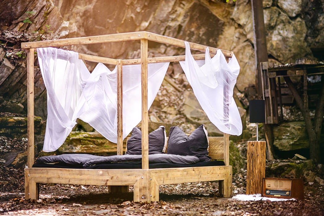 Himmelbett edictum - UNIKAT MOBILIAR Schlafzimmer im Landhausstil edictum,Brauchholz,gebrauchtes Holz,Unikate,Gerüstholz,tailor made,maßgefertigt,Möbelunikate