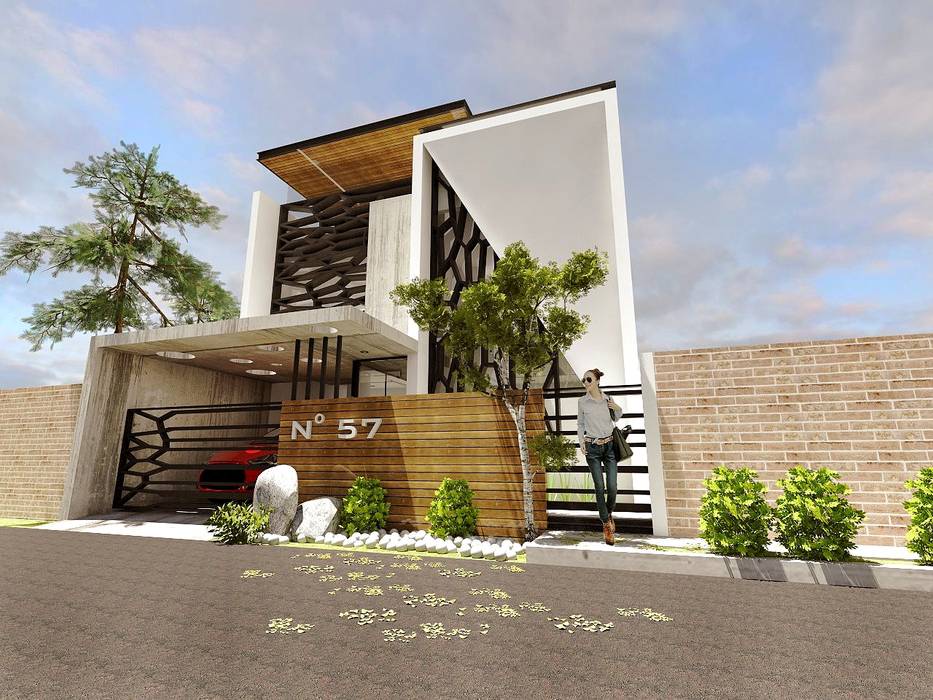 FACHADA PRINCIPAL homify Casas modernas MODERNA