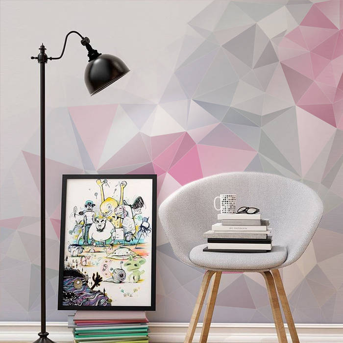 Abstract Space Pixers モダンデザインの 書斎 wall mural,wallpaper,wall decal