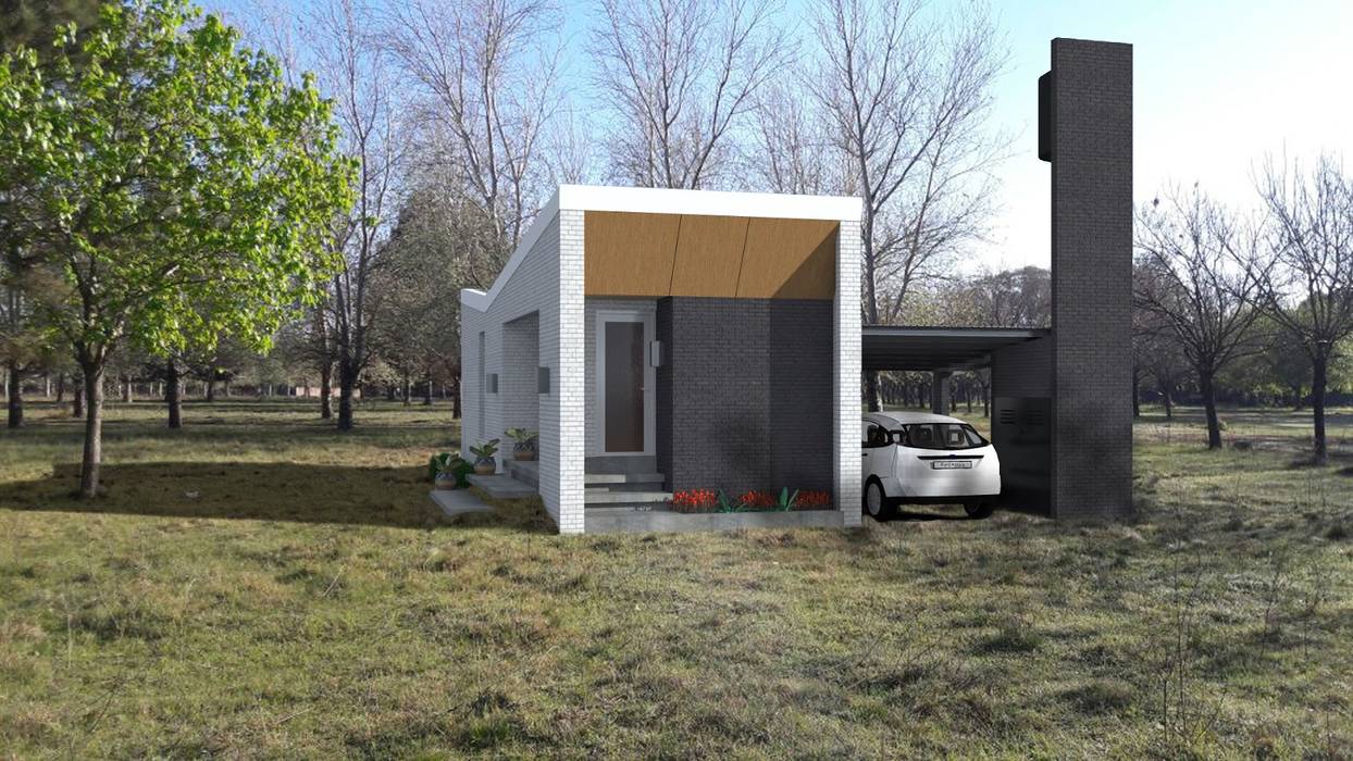 FACHADA / VIVIENDA F/ EDICION CAPSULA / TU CASA homify Casas modernas