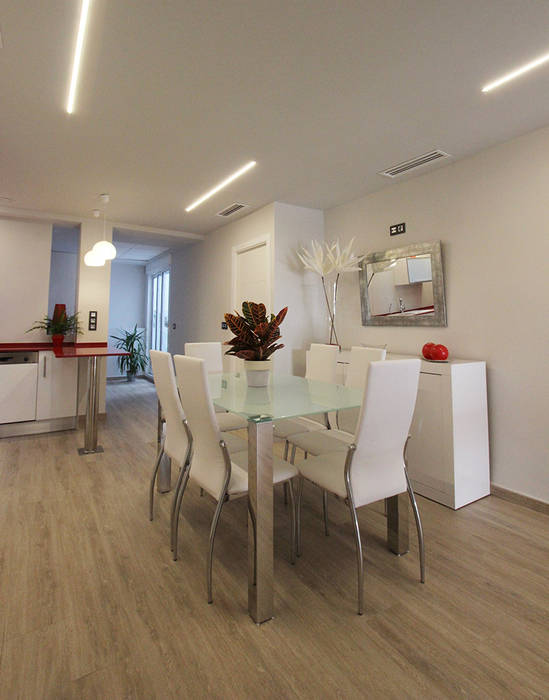 REFORMA DE VIVIENDA UNIFAMILIAR, Novodeco Novodeco Modern Yemek Odası