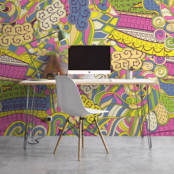 Craziness Pixers Study/office wall mural,wallpaper,wall decal