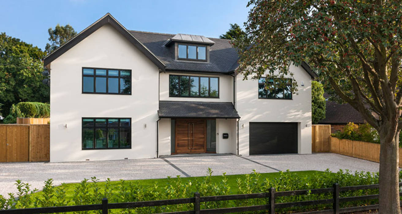 Modern Front Door in american black walnut Evolution Panels & Door Ltd Modern windows & doors Wood Wood effect Front Door